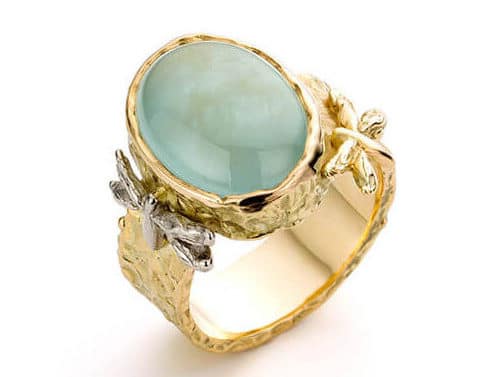 Blog about birthstones. Gemstones that relate to your month of birth or your zodiac sign. Aquamarine ring.