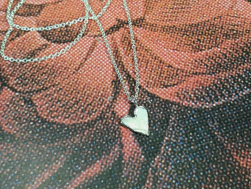 Hanger hartje zilver. Silver Heart pendant. Oogst ontwerp & creatie