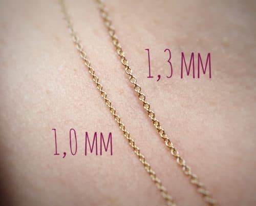 Gouden anker colliers 1,0 mm en 1,3 mm dik. Oogst goudsmid Amsterdam