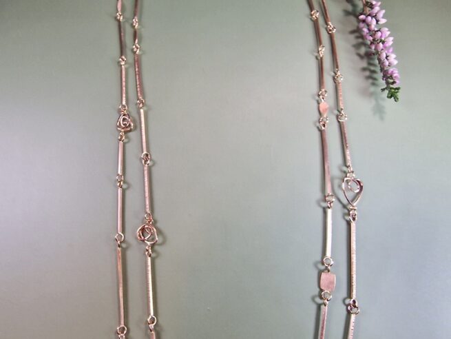 rose gold necklace mackintosh elements, details
