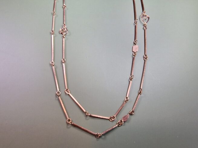 rose gold necklace mackintosh elements, details