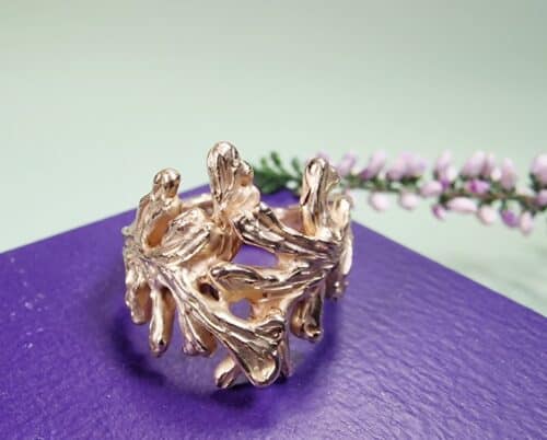 rose gold ring 'Seaweed', designed by Oogst Goldsmith Amsterdam