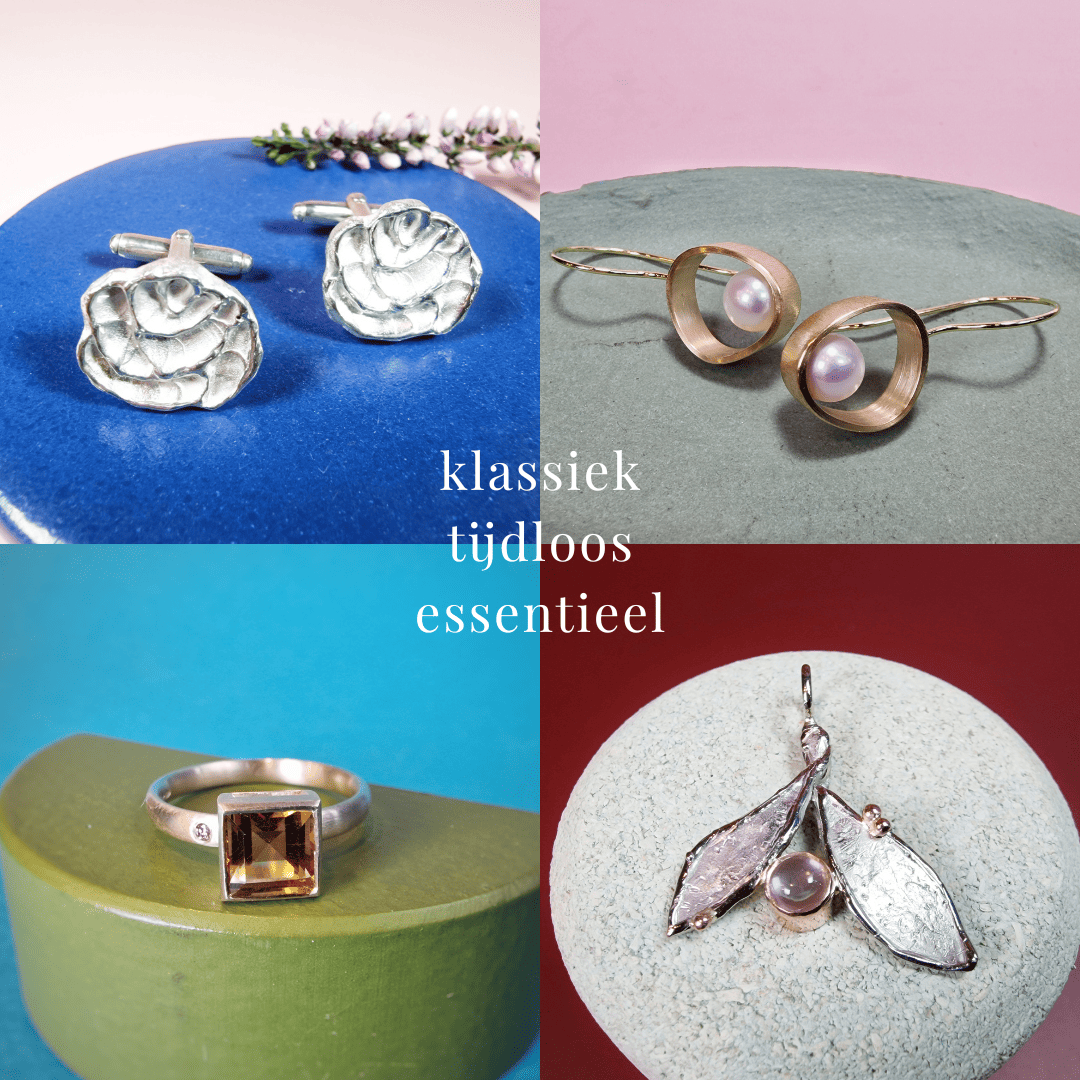 4 voorbeelden van klassieke sieraden uit de Oogst collectie. De Oogst Giftguide voor tijdloze, elegante sieraden.